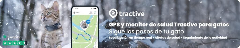 GPS y monitor de salud Tractive para gatos