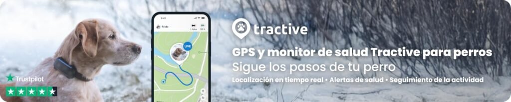 GPS y monitor de salud Tractive para perros